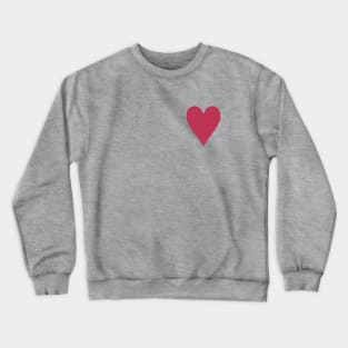 Small Viva Magenta Heart Pantone Color of the Year 2023 Crewneck Sweatshirt